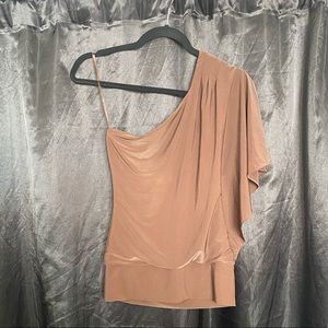 Y2K Brown one shoulder top